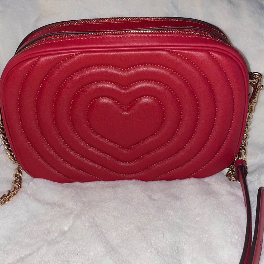 COACH Puffy Heart Leather Jes Crossbody Bag
